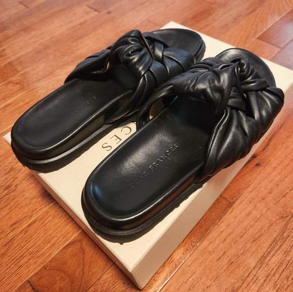 Dear Frances Tye Slide in Black size IT38 - Picture 1 of 5